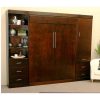 Euro Basic Wallbed dark wood color closed