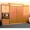 Euro Basic Wallbed light wood color closed