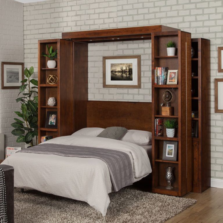 Library Wallbed | Bookcase Style Murphy Bed | Wall Bed