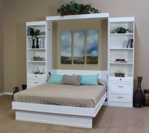 add a cabinet with dressers, drawers, or a door for added guest comfort