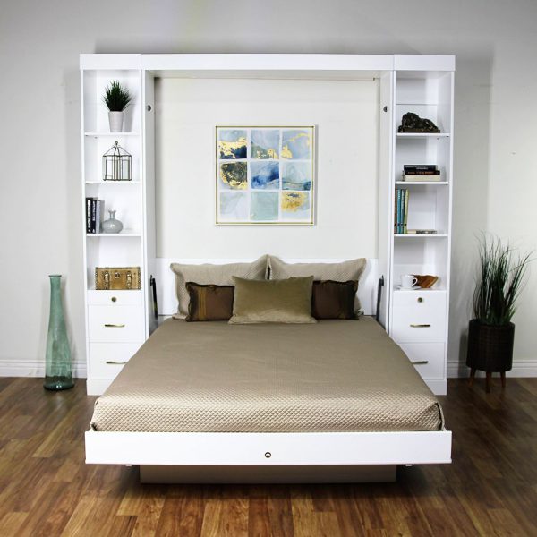 Sonoma Wallbed with Cabinets closed, in white