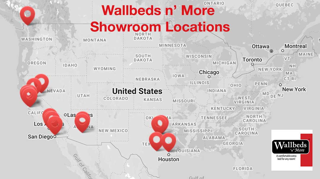 Wallbeds n More Showroom Locations Map