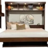 Euro Desk Bed with Hutch Open