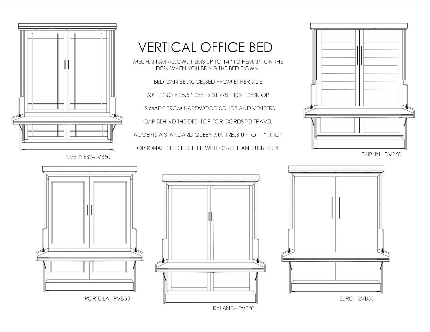 Vertical Desk Bed Diagram